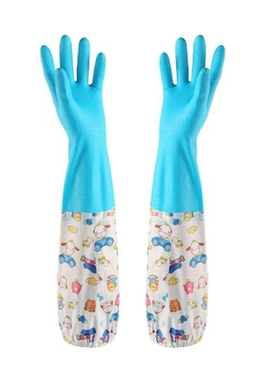Buy Cleaning and Washing Waterproof Gloves For Kitchen Dish Washing Laundry Cleaning - Multi Color in Egypt
