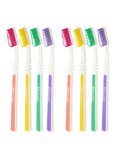 اشتري Shield Care Flex Manual Toothbrush Value Pack, Full Multi-Level Filaments, Soft Bristles for Deep Cleaning, Designed to Improve Gum Health, Ideal for Adults - 8 Count (Pack of 1) في الامارات