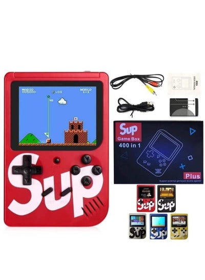 Buy generic SUP Game Box Plus 400 in 1 Retro Mini Gameboy Console 3.0 Inch - Portable Rechargeable Single Player (Red) in UAE