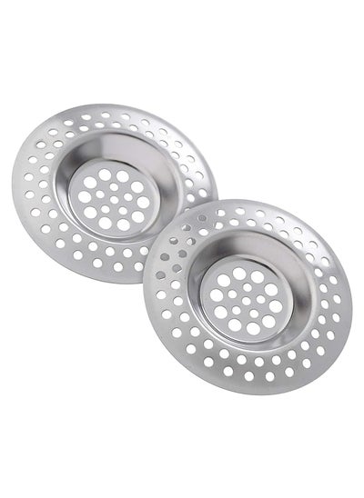 اشتري Home Pro Universal Hair Trapper Catcher Bathtub Stopper Anti-Clog Bathtub Drain Cover for Bathtub Kitchen Sink Strainer Stainless Steel Bathroom Sink 2 pcs في الامارات