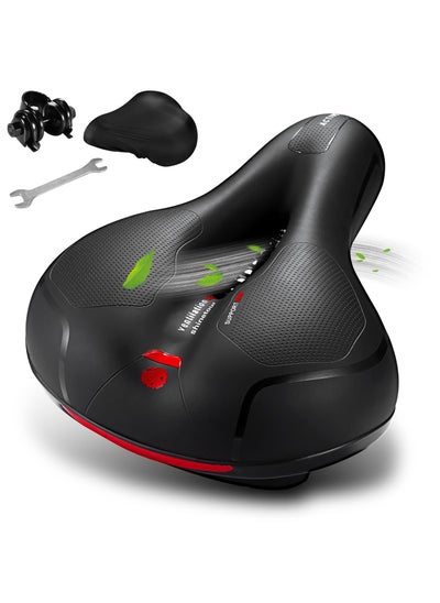 Buy Bicycle Saddle, Comfortable Bike Seat Cushion with Dual Shock Absorbing Balls & Memory Foam Soft & Comfortable & Breathable Bike Saddle for MTB/Road Bikes in UAE