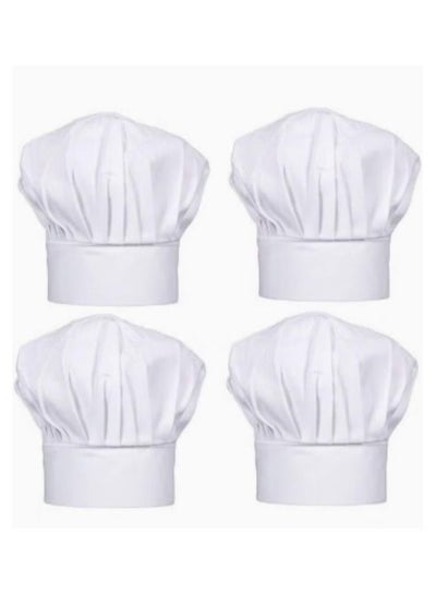 Buy Pack Of 4 Chef Hat White One Size in Saudi Arabia