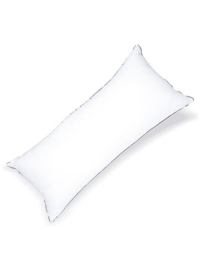 Buy 100% Cotton Down Alternative Luxury Full Body Pillow w/ single piping- Outer Fabric : 250TC White Sateen Filling : 1300grams Microfiber Size: 45 x 100cm in UAE