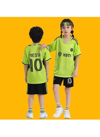 اشتري M MIAOYAN Messi Miami International Club same style children's primary school football jersey في السعودية