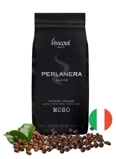 Buy Perlanera Moro Coffee Beans 1 Kg | Made in Italy | Best for Coffee Machines (Pack of 1) in UAE