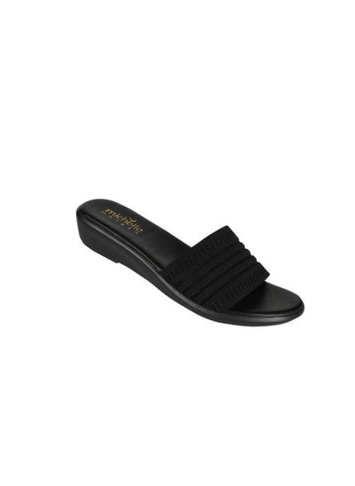 اشتري Michelle Morgan Ladies Flat Slides 214RJ053 Black في الامارات