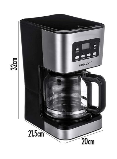 Buy Sokany Coffee Maker, Makes Up to 12 Cups - CM-121E, Multi in Egypt