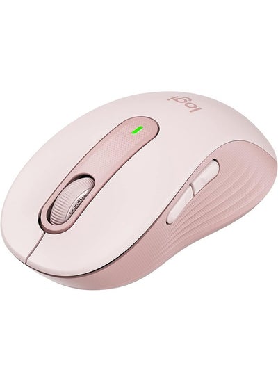 Buy M650 Wireless mouse, suitable for small and medium-sized hand mouse, silent click, 5 buttons, Bluetooth, multi-device compatibility, 400 DPI nominal value, 10m range pink in Saudi Arabia