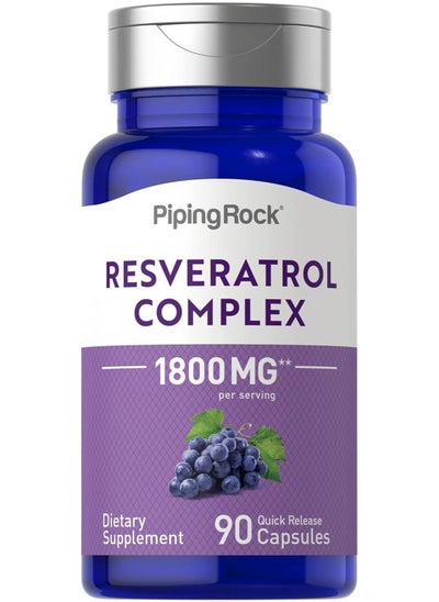 Buy Resveratrol Supplement  1800 mg  90 Capsules in Egypt