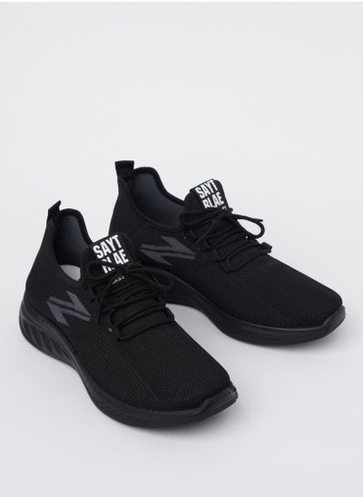 اشتري Cobblerz Men's Lace-up Low Top Sneakers BLACK في الامارات