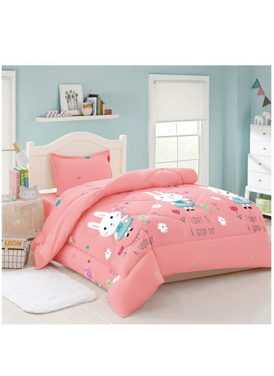 اشتري Soft and Fluffy Medium Fill 3 Piece Crib Bedding Set Reversible Bedspread Comforter Set One Size for Boys Girls في السعودية