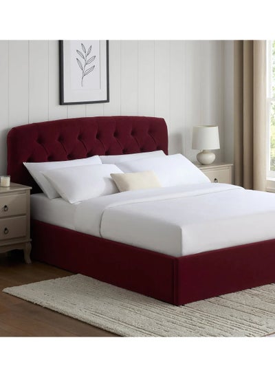 Buy Button Tufted Bed - MZBDN01-RED-120cm in Egypt