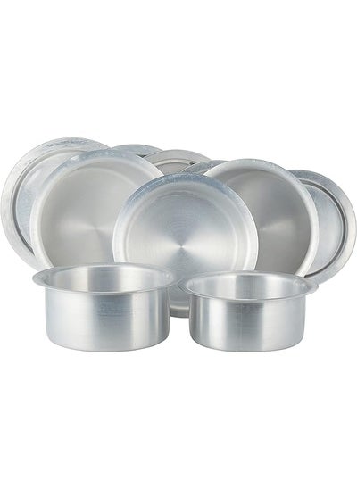 Buy Stainless Steel Cooking Pots Gray Pack Of 5 in Saudi Arabia