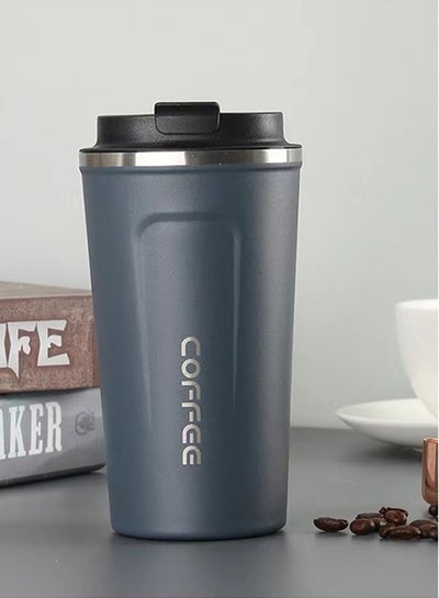 Buy 510ml Travel Coffee Mug Stainless Steel Vacuum keep Cold and Hot Drinks 17oz Insulated Tumbler Leak Proof for Home Office Outdoor Works in UAE