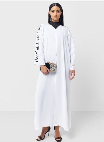 Buy Embellished Detail Abaya With Sheila in Saudi Arabia