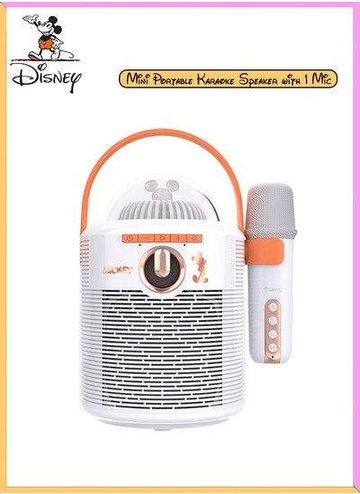 Buy Disney Mickey Mouse Microphone Bluetooth Speaker Large Volume Karaoke Audio Household Outdoor Large Capacity Subwoofer with 1 Intelligent Microphone in UAE