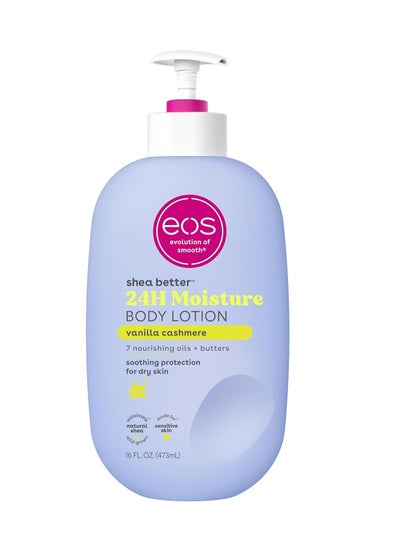 Buy eos shea better 24H moisture body lotion vanilla cashmere scented vegan skin care made with natural shea 16 fl oz in UAE