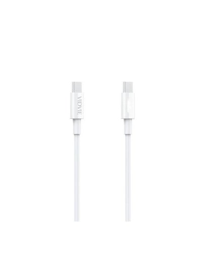 Buy Vidvie Type C/Type C cable, 1.2 meters, white in Egypt