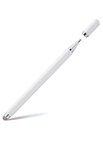 Buy Universal Stylus Pen for Touch Screens Passive Stylus pen Compatible with iOS and Android devices iPad iPhone laptop Samsung phones and tablets for Drawing and Handwriting (White) in UAE