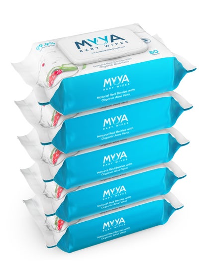 Buy Myya Baby Wipes Pack of 5 in UAE