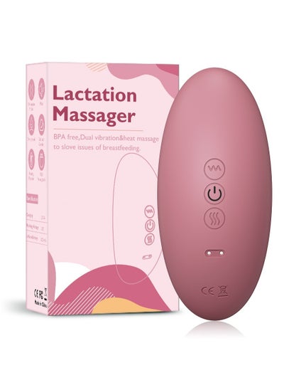 Buy Heating Lactation Mssager Vibrating Breast Massager 2 in1, 3 Adjustable Heating + 10 Vibration for Clogged Ducts,Breastfeeding Massager to Improve Milk Flow and Congestion (Pink) in Saudi Arabia