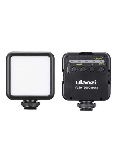 Buy LED Camera Light ULANZI VL49 Pocket LED Video Light Rechargable 2000mAh 5500K LED Fill Light w Cold Shoe LED Panel Lamp Compatible with Camera DJI Osmo Pocket Osmo Action 3 Gopro Hero 8/7/6/5 in UAE