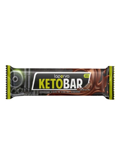 اشتري Laperva Keto Bar - Dark Chocolate - Low Carb, High Fiber, Vegetarian-Friendly, Gluten-Free, No Added Sugar, Trans Fat-Free, and Athlete/Keto-Friendly - (Box of 20 Bars) في السعودية