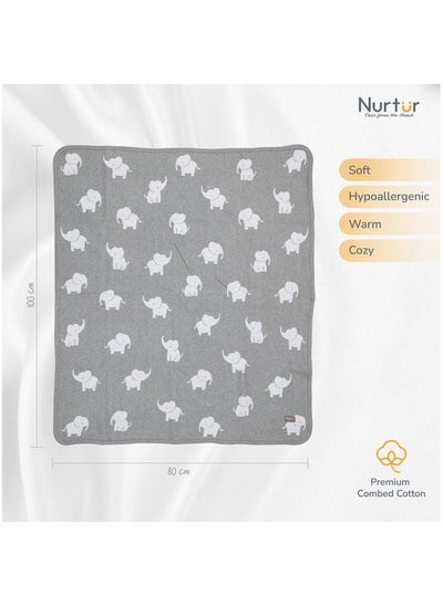 اشتري Nurtur Soft Baby Blankets for Boys & Girls  Blankets Unisex for Baby 100% Combed Cotton  Soft Lightweight Fleece for Bed Crib Stroller & Car Seat Official Nurtur Product في الامارات