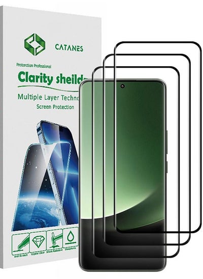 اشتري 3 Pack For Xiaomi 13 Ultra Screen Protector Tempered Glass Full Glue Back في الامارات