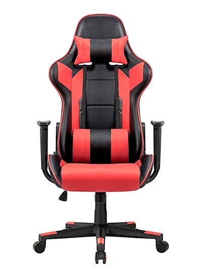 Buy SBF Ergonomic High Back PU Leather Office Chair | Reclining Backrest up to 180° | Gaming Chair with Adjustable Height, Headrest, and Lumbar Support, Red Black in UAE