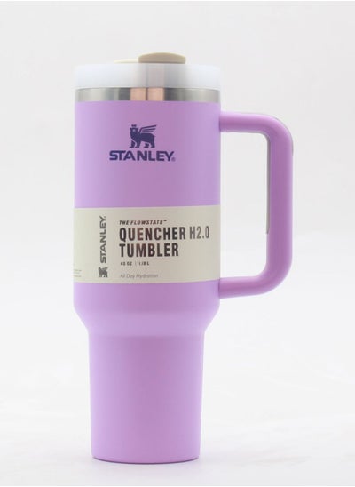 Buy Stanley Quencher H2.0 FlowState Stainless Steel Vacuum Insulated Tumbler with Lid and Straw for Water, Iced Tea or Coffee, Smoothie and More, 40 oz in UAE