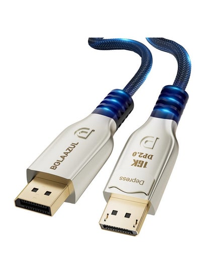 اشتري 8K Displayport 2.0 Cable 6Ft 16K Dp Cable 2.0 (16K@60Hz 8K@120Hz 4K@240Hz 165Hz 144Hz Gsync Freesync) Video Monitor Cable Uhbr20 Displayport Male To Display Port Cord Dp 1.4 1.2 Compatible في الامارات