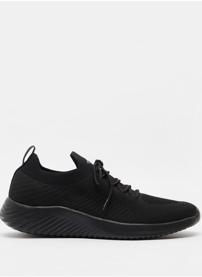 Buy Men Textured Lace Up Sports Shoes in Saudi Arabia