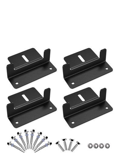 Buy Solar Panel Mounting Bracket, Aluminum Solar Panel Z Brackets with Nuts and Bolts, Roof Solar Panel Bracket for RV, Boat, Wall, Caravans, Yacht and Other Off Gird Installation, Set of 4 Units, Black in UAE