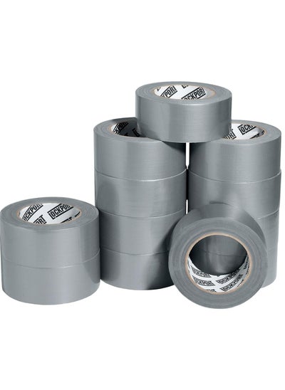 Buy 12 pack of Silver Duct Tape 12 Yards x 2 Inches, Heavy-Duty Waterproof Tape for Patching, Sealing, Securing Cables, and Labels, Easy to Remove and Leaves No Residue in Saudi Arabia