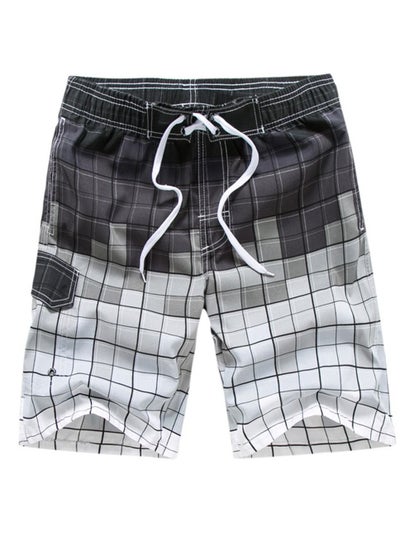 Buy Sports Loose Breathable Swimming Short Grey in UAE