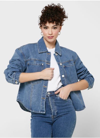 Buy Pocket Detail Denim Shirt in Saudi Arabia