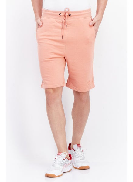 Buy Men Regular Fit Plain Basic Shorts, Coral in UAE