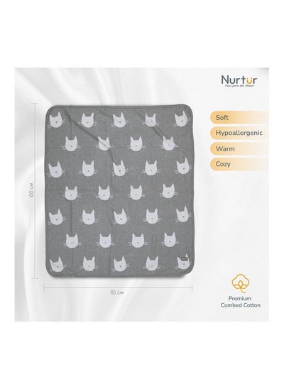 Buy Nurtur Soft Baby Blankets for Boys & Girls  Blankets Unisex for Baby 100% Combed Cotton  Soft Lightweight Fleece for Bed Crib Stroller & Car Seat Official Nurtur Product in UAE