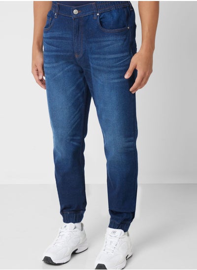 Buy Regular Jogger Fit Jeans in Saudi Arabia