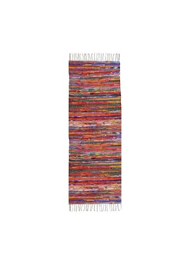 Buy Rag Rug Kilim Multicoloured Double Sided Washable 70*300 cm 1 pcs in Egypt