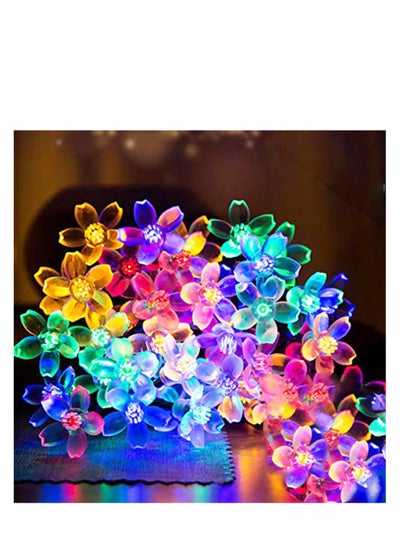 Buy Solar Flower Strings Lights, LED Blossom Solar Powered Fairy Lights, 8 Modes Waterproof Outdoor Garden Cherry Flower String Lights, for Yard, Lawn, Wedding, Party Decorations (Multi Colour) in Saudi Arabia