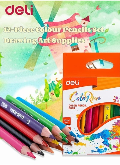 Buy Pack Of 12 Colour Pencil Set Multicolour in UAE