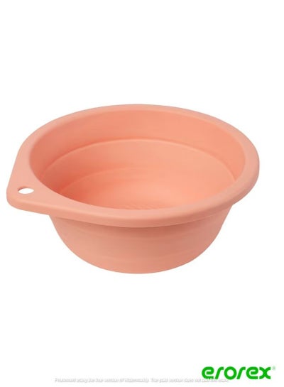 Buy Bath tub pink colour foldable 27 cm in Saudi Arabia
