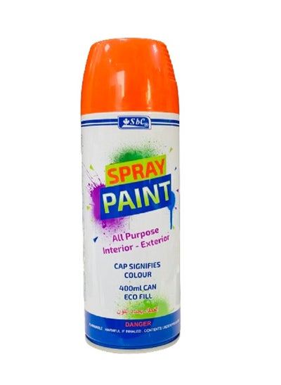 Buy Spray Paint All Purpose Interior-Exterior Orange 400 ML Can Eco Fill in UAE