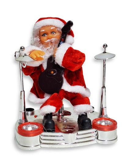 Buy Santa Claus plays the guitar and Drums, electric Christmas toy for kids, battery operated, Christmas gift for children, Christmas supplies, Christmas decoration doll in Egypt