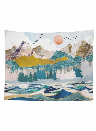 اشتري Mountain Tapestry Forest Wave Landscape Tapestry Aesthetic Tapestry For Living Room Bedroom Home Decor (150x130cm) في الامارات