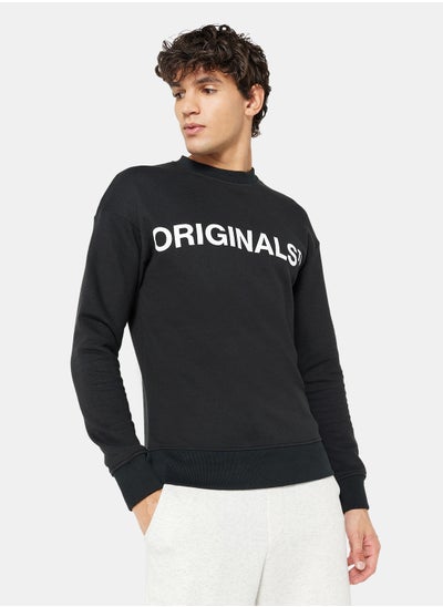 Buy Logo Relaxed Crew Neck Sweatshirt in Saudi Arabia