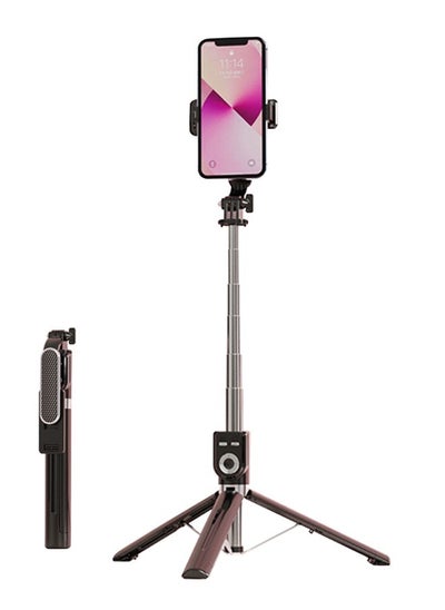 Buy Portable Travel Tripod Stand with Wireless Remote Shutter, Compatible with i Phone, Android, Camera in Saudi Arabia