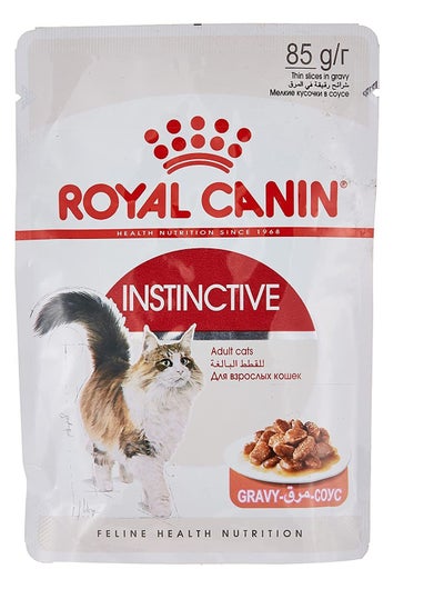 Buy Royal Canin Adult Instinctive Gravy Wet Pouch Cat Food, 85g in Saudi Arabia